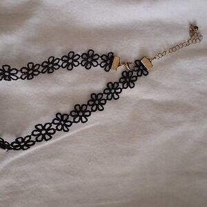 Black Floral Choker Necklace